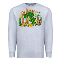 Heather Grey Feeling lucky St. Patrick's Day Premium Sweatshirt - CowGirlArtShop