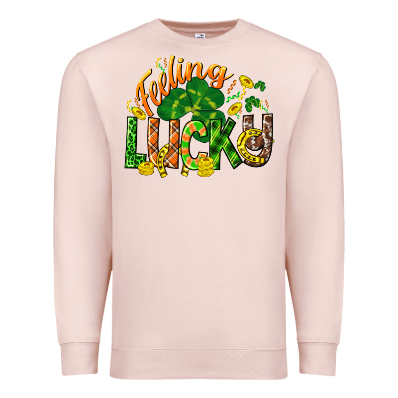 Feeling Lucky St. Patrick's Day Premium Sweatshirt by CowGirlArtShop | Teevron