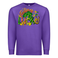 Purple Feeling lucky St. Patrick's Day Premium Sweatshirt - CowGirlArtShop