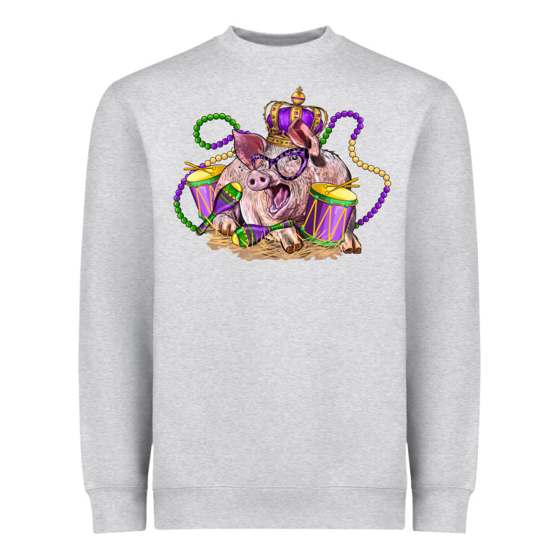 Mardi Gras Pig Heavyweight Sweatshirt by LillyAllenDesigns | Teevron