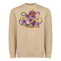 Mushroom Mardi Gras pig Heavyweight Sweatshirt - LillyAllenDesigns