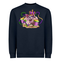 Navy Mardi Gras pig Heavyweight Sweatshirt - LillyAllenDesigns