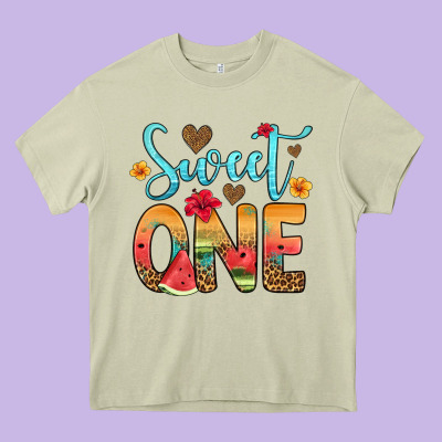 Sweet One Watermelon Heavy Core Tee Designed By Artiststas