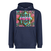 Navy Boss mom wife Heavyweight Hoodie - CowGirlArtShop