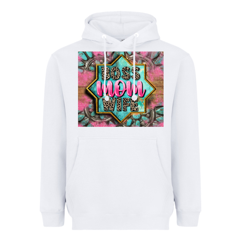 Boss Mom Wife Heavyweight Hoodie by CowGirlArtShop | Teevron