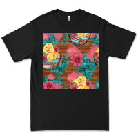Black hatched egg easter chicks seamless pattern Premium Tee - Artiststas