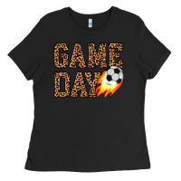 Black game day soccer Ladies Tee - JahusDesignShop