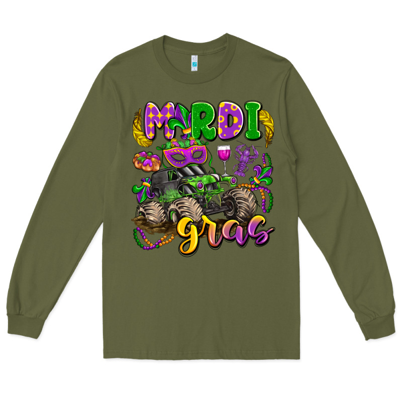 Mardi Gras Monster Truck Long Sleeve Tee by LillyAllenDesigns | Teevron