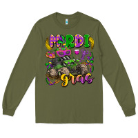 Army Green mardi gras monster truck Long Sleeve Tee - LillyAllenDesigns