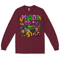Burgundy mardi gras monster truck Long Sleeve Tee - LillyAllenDesigns
