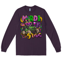 Plum mardi gras monster truck Long Sleeve Tee - LillyAllenDesigns