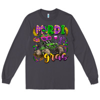 Smoke mardi gras monster truck Long Sleeve Tee - LillyAllenDesigns