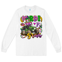 White mardi gras monster truck Long Sleeve Tee - LillyAllenDesigns