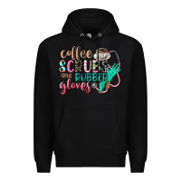Black coffee scrubs and rubber gloves Premium Hoodie - CowGirlArtShop