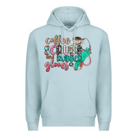 Blue Mist coffee scrubs and rubber gloves Premium Hoodie - CowGirlArtShop