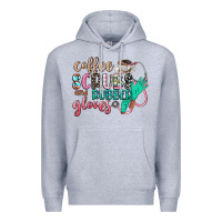 Heather Grey coffee scrubs and rubber gloves Premium Hoodie - CowGirlArtShop