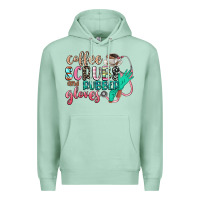 Seafoam coffee scrubs and rubber gloves Premium Hoodie - CowGirlArtShop