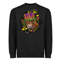 Black Mardi Gras red Angus Heavyweight Sweatshirt - LillyAllenDesigns