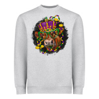 Heather Grey Mardi Gras red Angus Heavyweight Sweatshirt - LillyAllenDesigns
