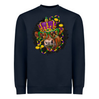 Navy Mardi Gras red Angus Heavyweight Sweatshirt - LillyAllenDesigns