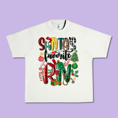 Santas Favorite Registered Nurse Urban Heavy Tee Designed By Maliassmallbusiness