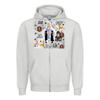 Dove Grey gothic girl and colorful girl Zipper Hoodie - TumblerDesignByShophia