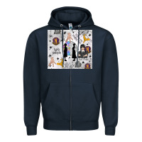 Navy gothic girl and colorful girl Zipper Hoodie - TumblerDesignByShophia