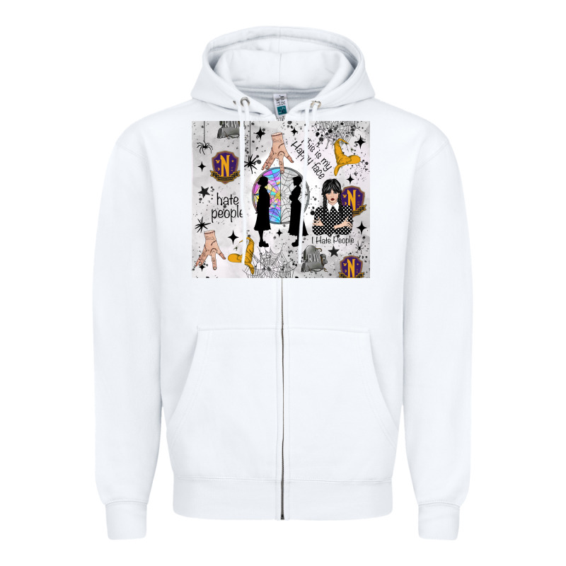 Gothic Girl And Colorful Girl Zipper Hoodie by TumblerDesignByShophia | Teevron
