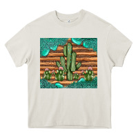 Cream cactus gemstone Heavy Core Tee - JahusDesignShop