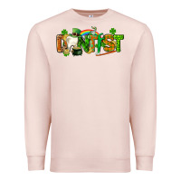 Pale Pink St. Patrick's Day Dentist Premium Sweatshirt - CowGirlArtShop
