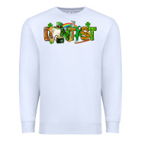 White St. Patrick's Day Dentist Premium Sweatshirt - CowGirlArtShop