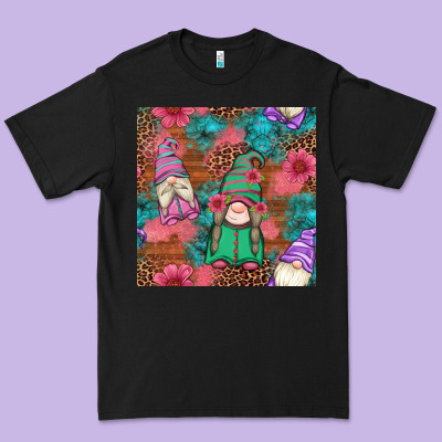 Floral Easter Gnomes Seamless Pattern Premium Tee Designed By Artiststas