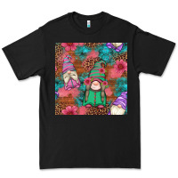 Black floral easter gnomes seamless pattern Premium Tee - Artiststas