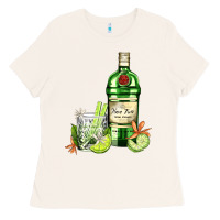 Bone gin tonic bottle and cocktail Ladies Tee - AdoDesignShop