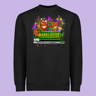 Mardi Gras Truck Heavyweight Sweatshirt Designed By Lillyallendesigns