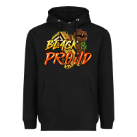 Black Black and proud Heavyweight Hoodie - HowdyJamesFarm