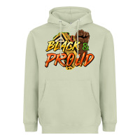 Matcha Black and proud Heavyweight Hoodie - HowdyJamesFarm