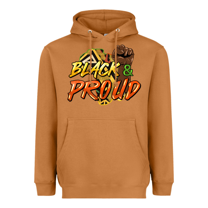 Black And Proud Heavyweight Hoodie by HowdyJamesFarm | Teevron