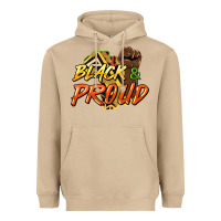 Mushroom Black and proud Heavyweight Hoodie - HowdyJamesFarm