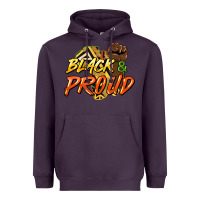 Plum Black and proud Heavyweight Hoodie - HowdyJamesFarm