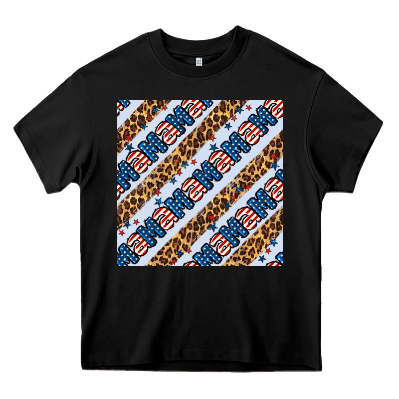 American Mama Leopard Seamless Pattern Heavy Core Tee by BundleAndBundleShop | Teevron