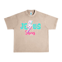 French Oak jesus saves Urban Heavy Tee - JahusDesignShop
