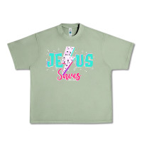 Oil Green jesus saves Urban Heavy Tee - JahusDesignShop