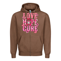 Chestnut Love Hope Cure Cancer Awareness Zipper Hoodie - HowdyJamesFarm