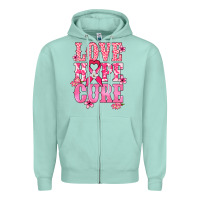 Seafoam Love Hope Cure Cancer Awareness Zipper Hoodie - HowdyJamesFarm