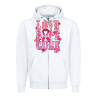 White Love Hope Cure Cancer Awareness Zipper Hoodie - HowdyJamesFarm