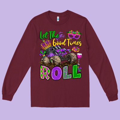 Let The Good Times Roll With Mardi Gras Monster Tr Long Sleeve Tee Designed By Lillyallendesigns