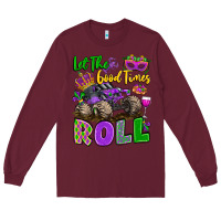 Burgundy let the good times roll with mardi gras monster tr Long Sleeve Tee - LillyAllenDesigns