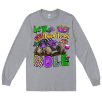Heather Grey let the good times roll with mardi gras monster tr Long Sleeve Tee - LillyAllenDesigns