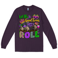 Plum let the good times roll with mardi gras monster tr Long Sleeve Tee - LillyAllenDesigns